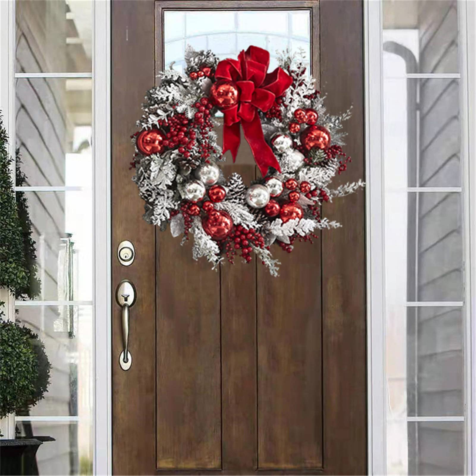 Ghirlande Natalizie per Porta d'ingresso 40cm Ghirlanda Natalizia Decorativa Ghirlanda di Natale per Porta Ghirlanda Decorazioni per la Casa Ghirlanda per Natale Decorazioni