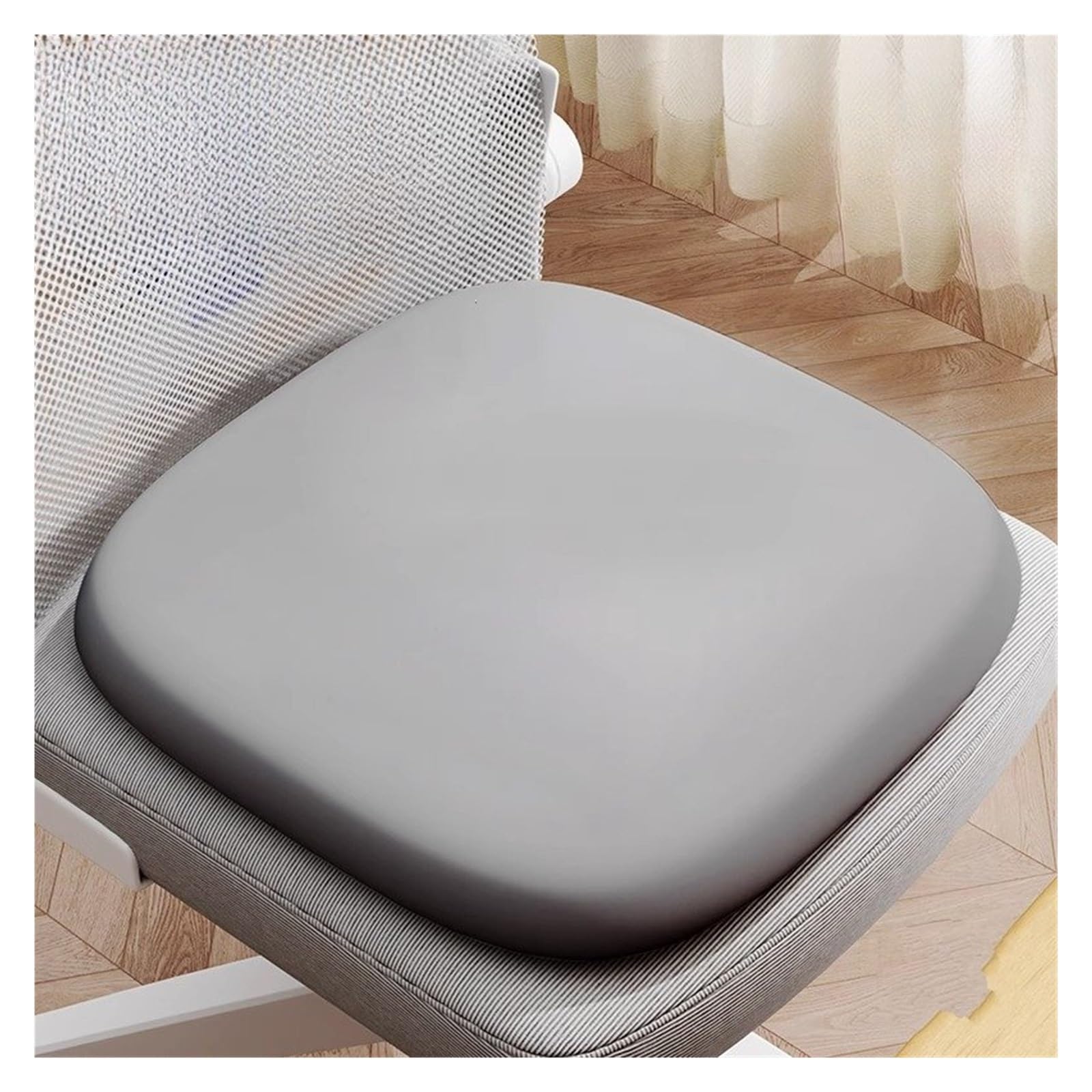 Cojines De Espuma Viscoelástica para Asientos Coche con Soporte Lumbar, Transpirables, Ideales para Oficina Fundas Asientos(Gray,45x45cm)