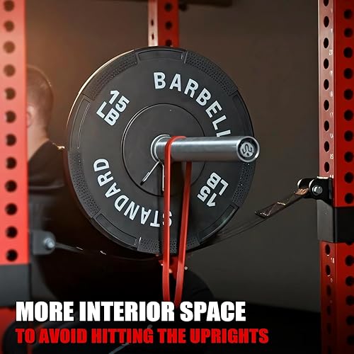 Miniatura 3 de Mikolo Jaula de potencia de 3 x 3 pulgadas, estante de alimentación multifunción con sistema de polea desplegable LAT, estante comercial para