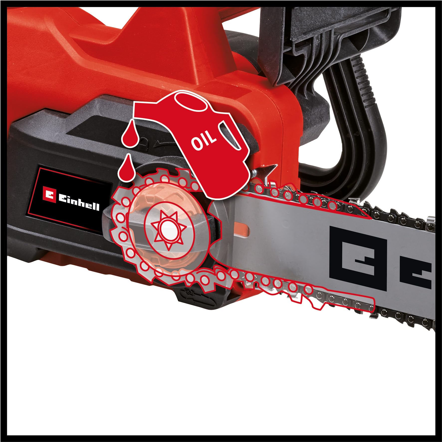 Einhell Elektryczna piła łańcuchowa GC-EC 2040 (2000 W, długość prowadnicy 40 cm, beznarzędziowe napięcie łańcucha, maks. prędkość łańcucha 15,5 m/s)
