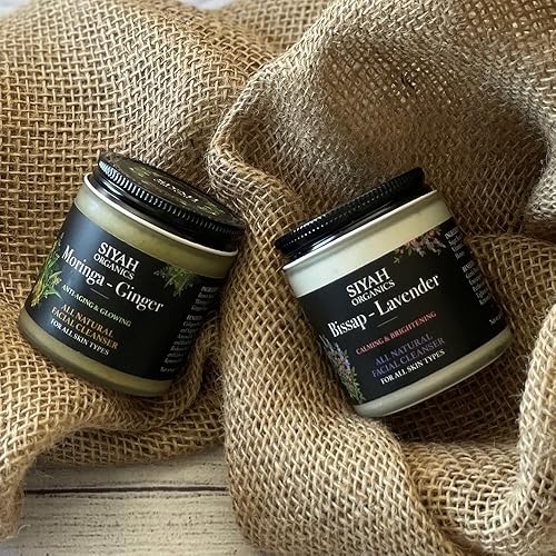 Miniatura 5 de Siyah Organics Moringa & Ginger - Limpiador facial hidratante antienvejecimiento y brillante, producto de cuidado de la piel hecho a mano totalmente