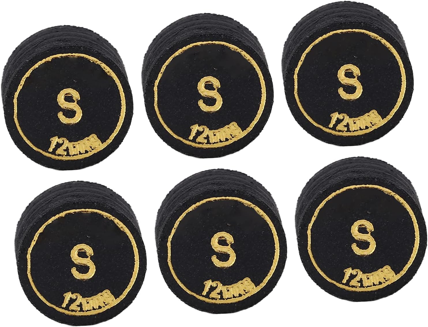 Keenso 6pcs Pool Billiard Cue Tips 12mm Billiard Pool Cues