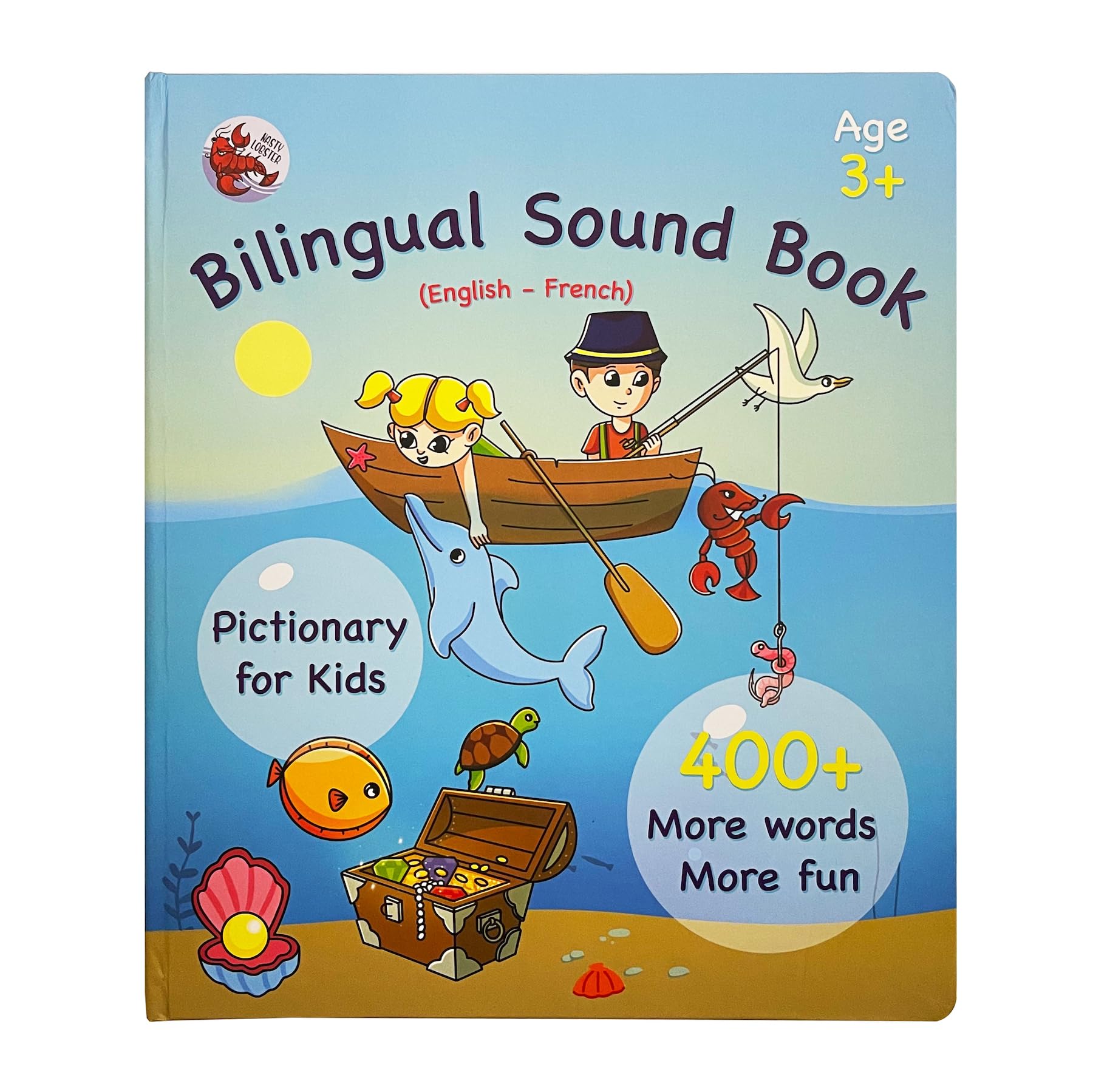 MINMEER French-English Electronic Sound Books for Kids, Learn French Vocabulary and Pronounce, French Language Learning Books for Beginners