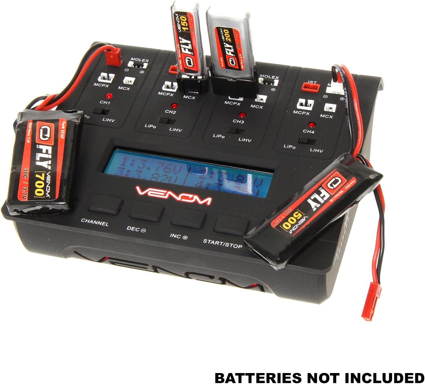 Venom Racing 0696 Pro Quad Micro 4.35Wx4 AC/DC 1A LiPo & LiHV Battery Balance Charger
