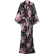 DandyChic Kimono Robes for Women Floral Long Lightweight Silky Sleepwear الزفاف ارتداء الملابس