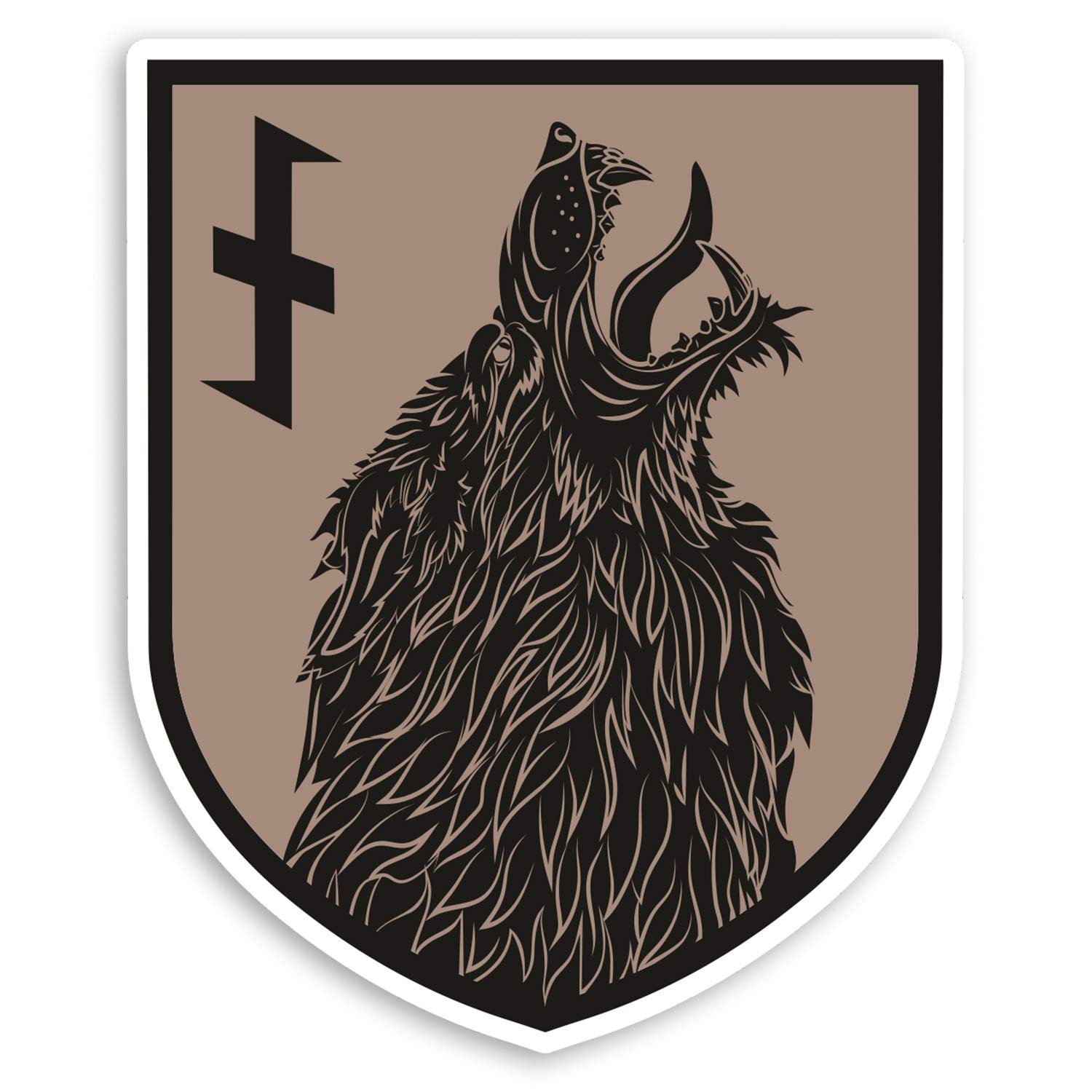 2 x 10cm Black Wolf Vinyl Stickers - Tribal Viking Celtic Laptop Sticker #31723 (10cm Tall)