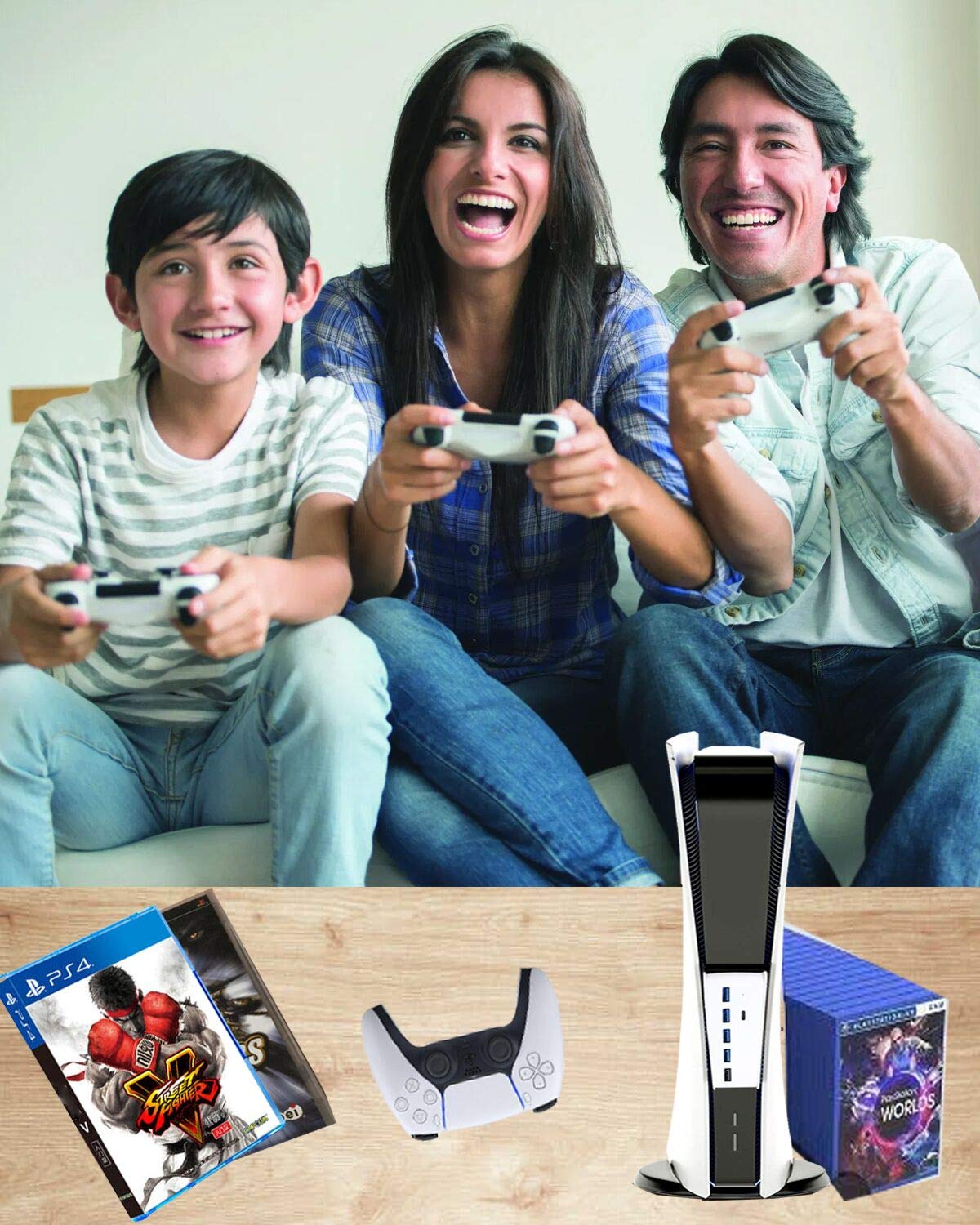 Hub USB de 6 puertos para accesorios PS5, adaptador de alta velocidad con 4 USB + 1 puerto USB + 1 puerto de carga USB + 1 puerto tipo C, compatible con consola PlayStation 5 tomas frontales