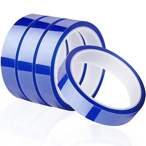 Paquete de 4 cintas térmicas para prensa de calor, cinta térmica en blanco de sublimación, cinta de prensa de vinilo térmico, 0.8 pulgadas x 108