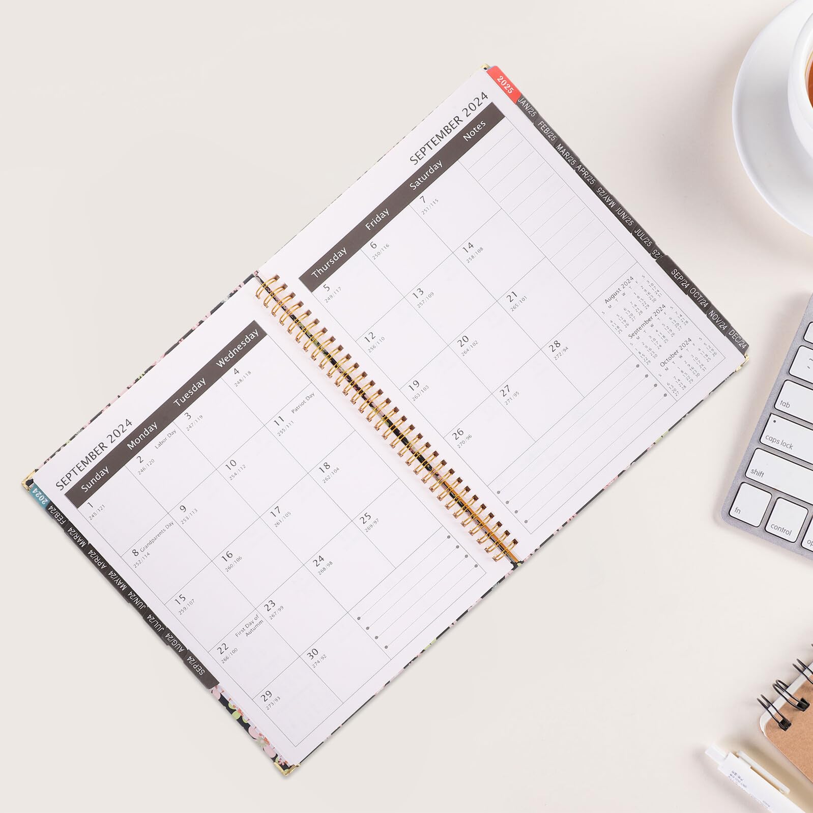 Gatuida Planner Portatile Notebook Calendario e Agenda Inglese Taccuino Spirale per Studio e Ufficio Agenda Scuola e Organizzatore Personale