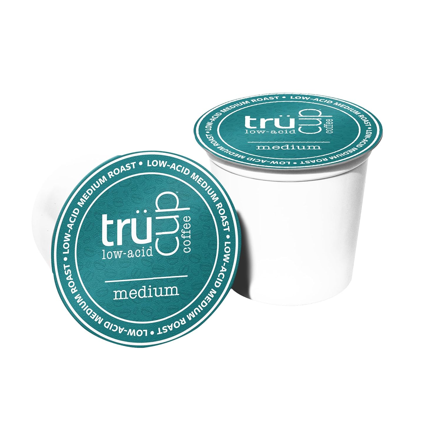 trücup Low Acid Coffee Pods | Medium Roast | 48 Count Recyclable K-Cups Compatible with most brewers | Smooth, Stomach-Friendly Coffee