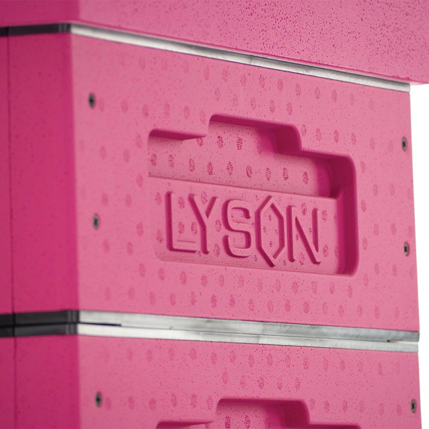 LYSON Bienenbeute Styropor Dadantbeute Dadant Blatt Beute OPTIMA Bienenstock-Set mit niedrigem Varroa-Kunststoffboden (DUNKELROSA) für die Selbstmontage (Passende Rahmen:47×43,5x30cm;47×43,5x15,9cm)