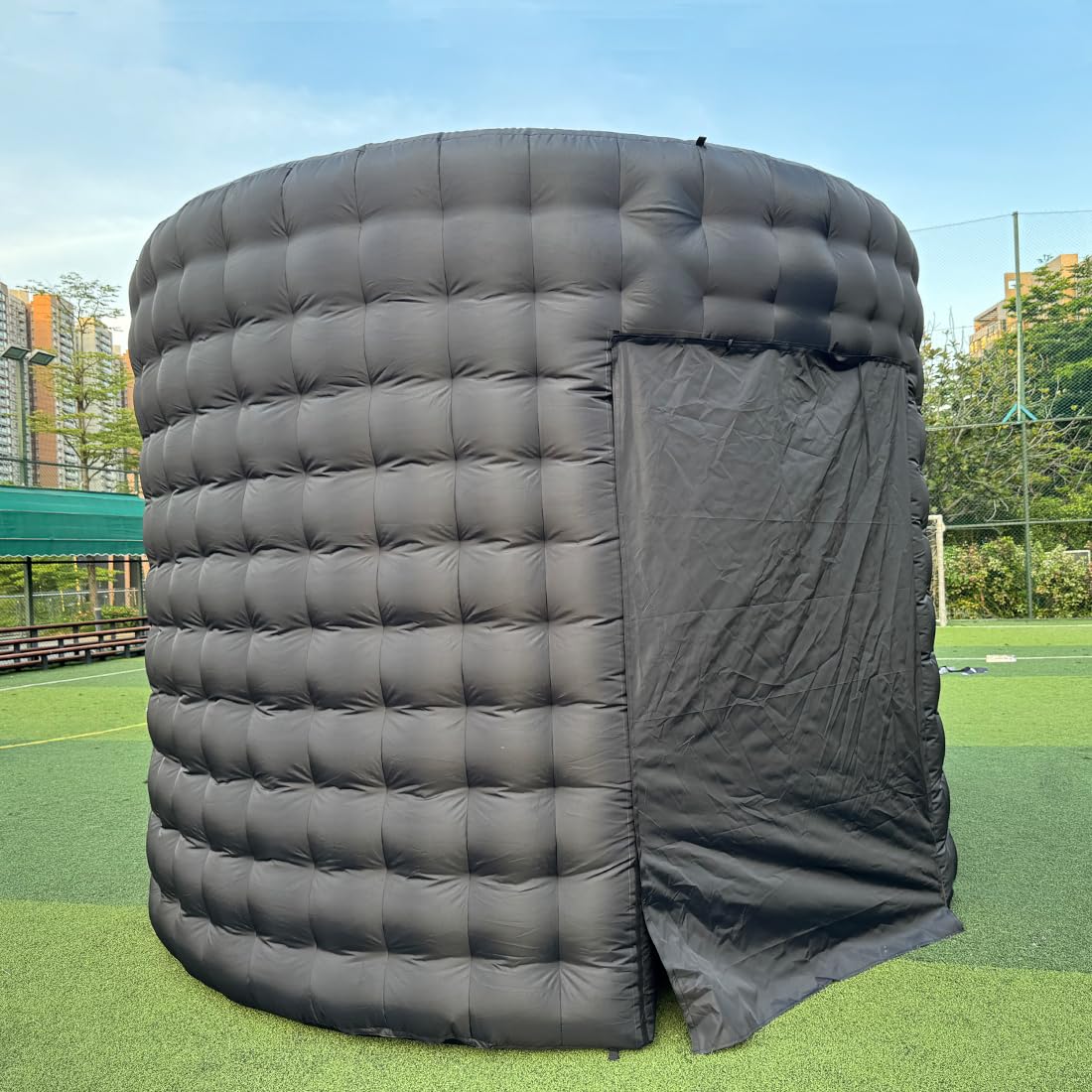 Cabine photo gonflable ronde à 360° avec lumière LED, 3 m de diamètre, pour mariage, anniversaire, exposition, 2 portes