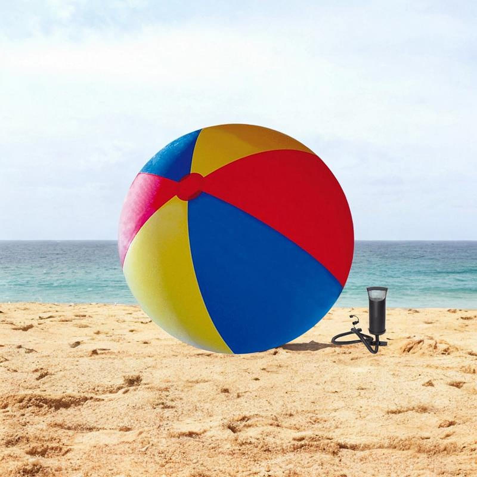 Pallone da Spiaggia Gonfiabile Interattivo in PVC per Giochi Estivi All'aperto, per Feste Ed Eventi, con Pompa Manuale, Diametro 200 Cm