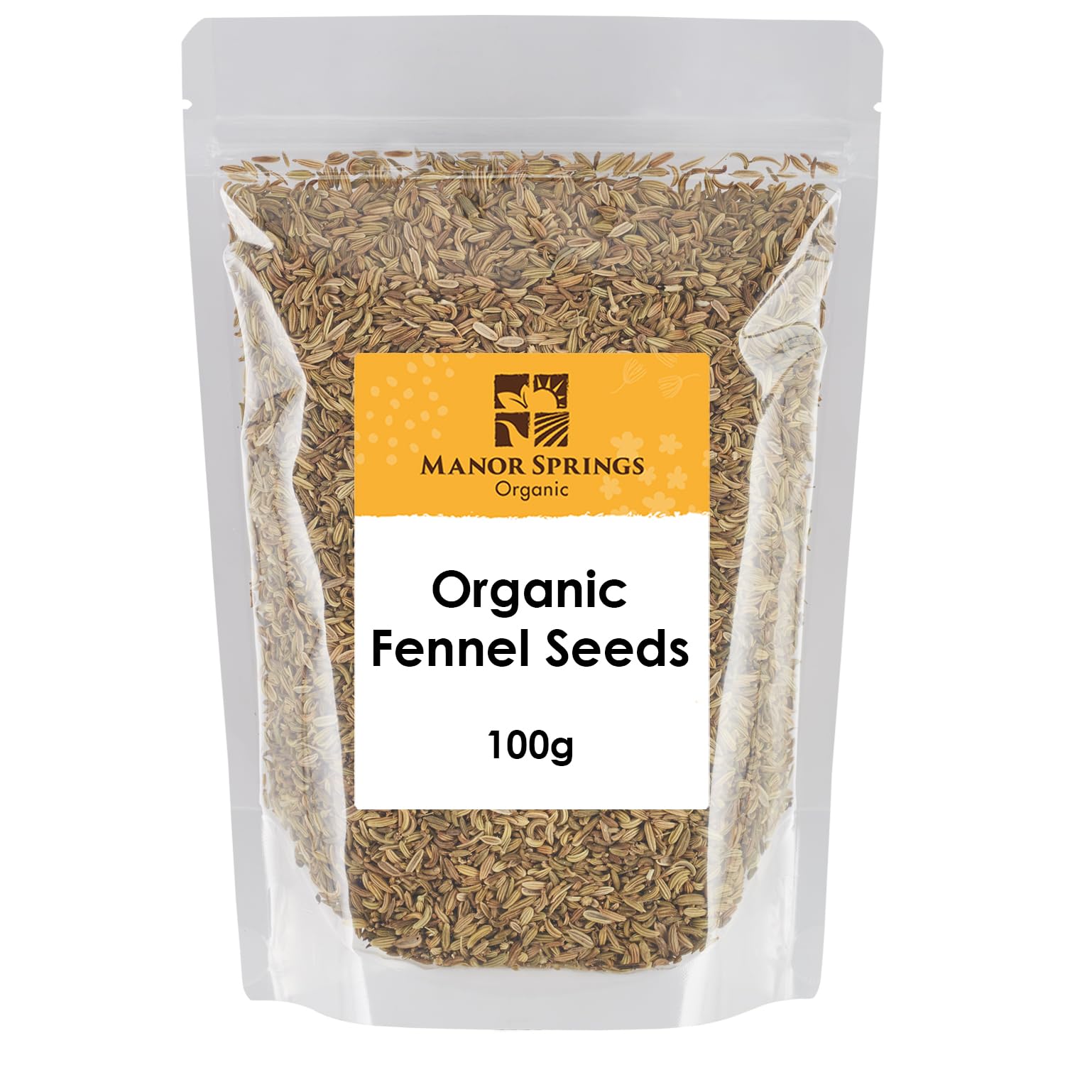 Organic Fennel Seeds 100g by Manor Springs Organic