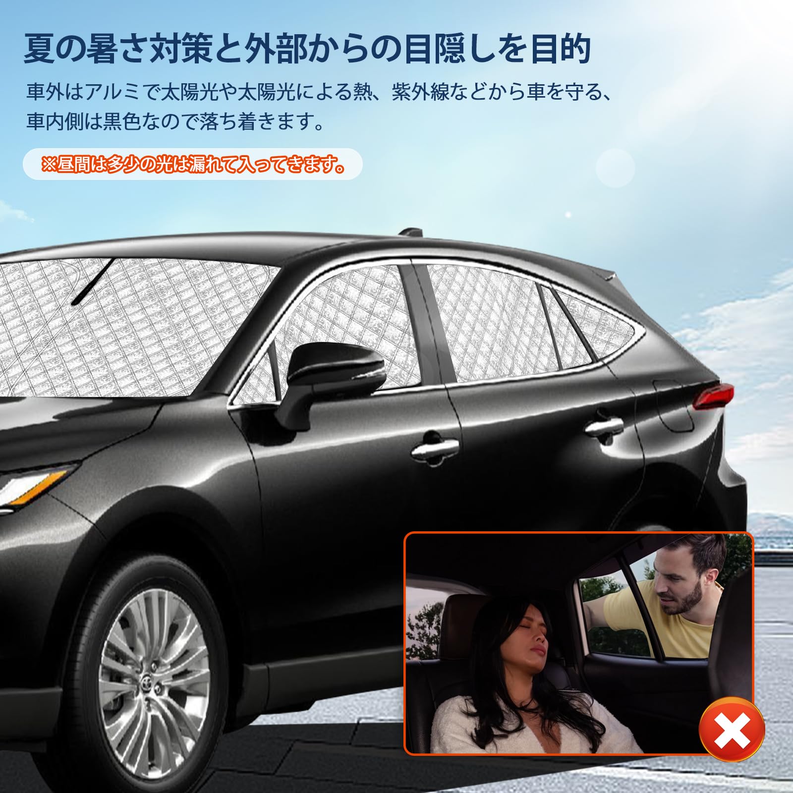 you 80ハリアー用フィルム風サンシェード15％ you 80ハリアー用 新品