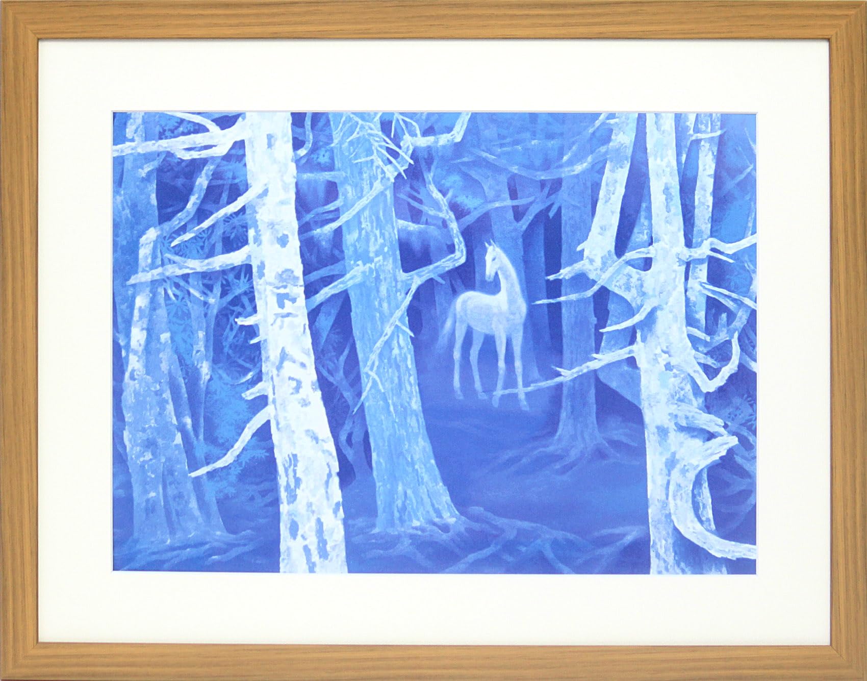 Amazon.co.jp: アートショップ フォームス 東山魁夷「白馬の森」日本画