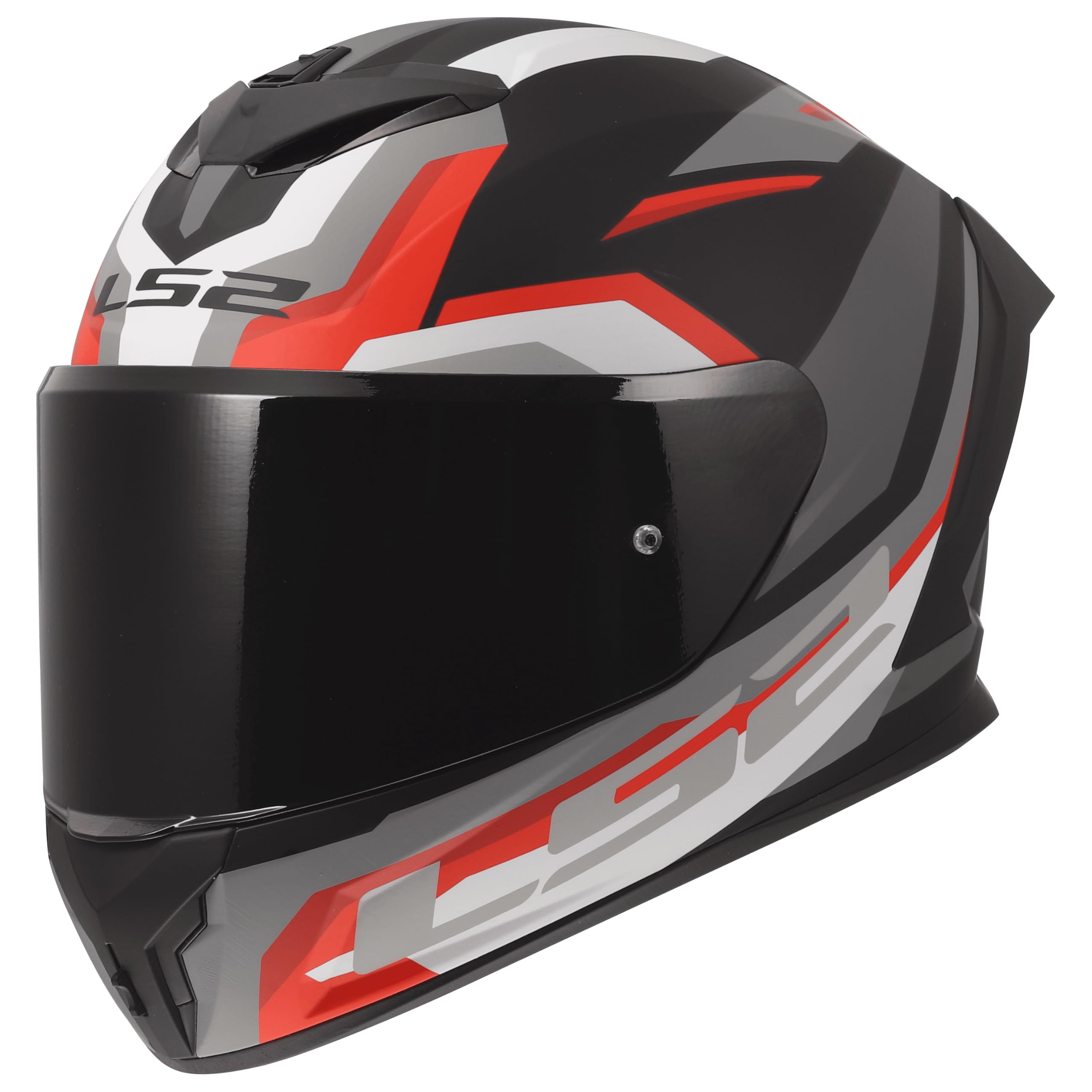LS2, Casque Moto Intégral RAPID III HYPER Black Red, M