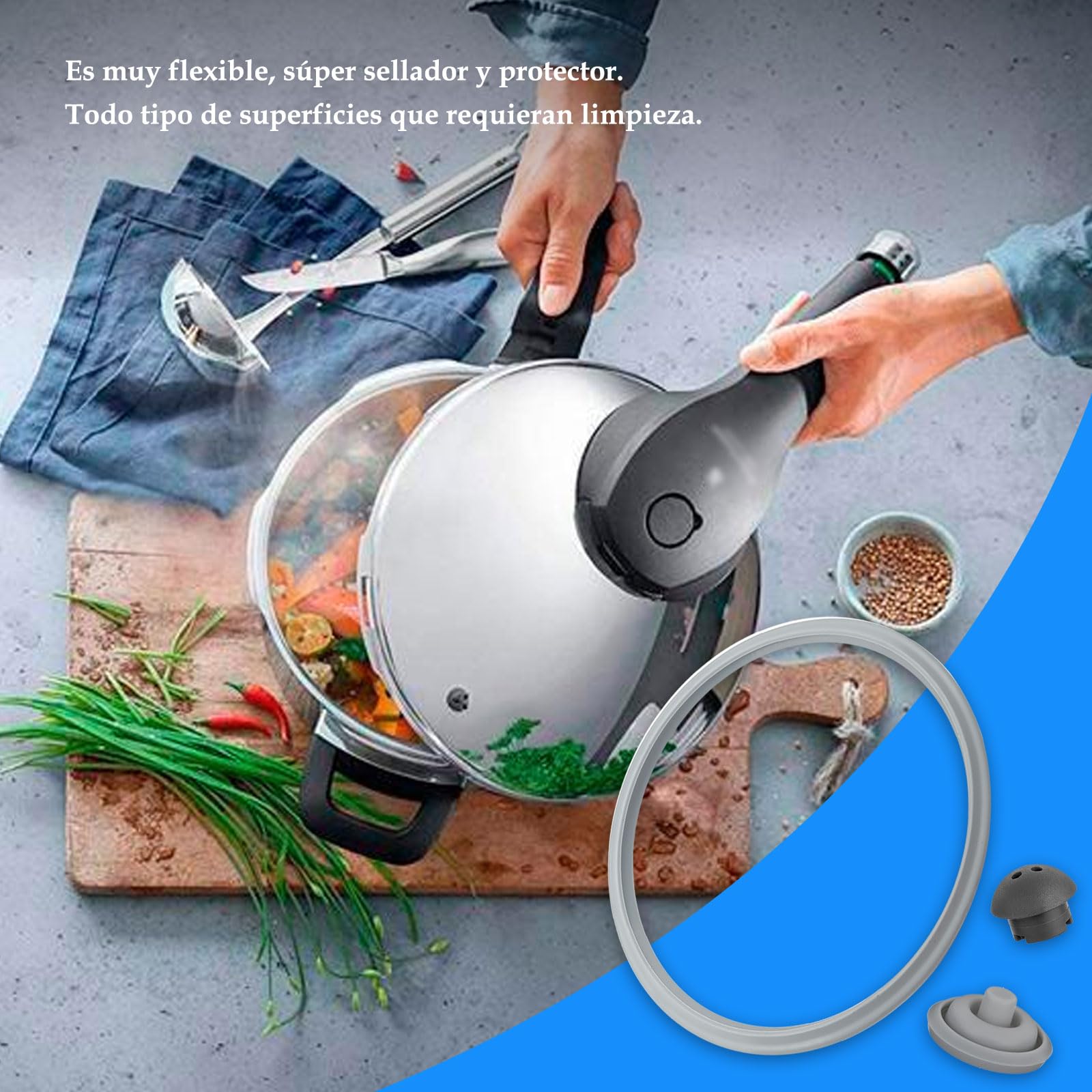 Pack junta de olla express original WMF Perfect Plus Gris de 22cm de diámetro y junta indicadora de cocción | Anakel Home Pack junta de olla express original WMF Perfect Plus Gris de 22cm de diámetro y junta indicadora de cocción | Anakel Home