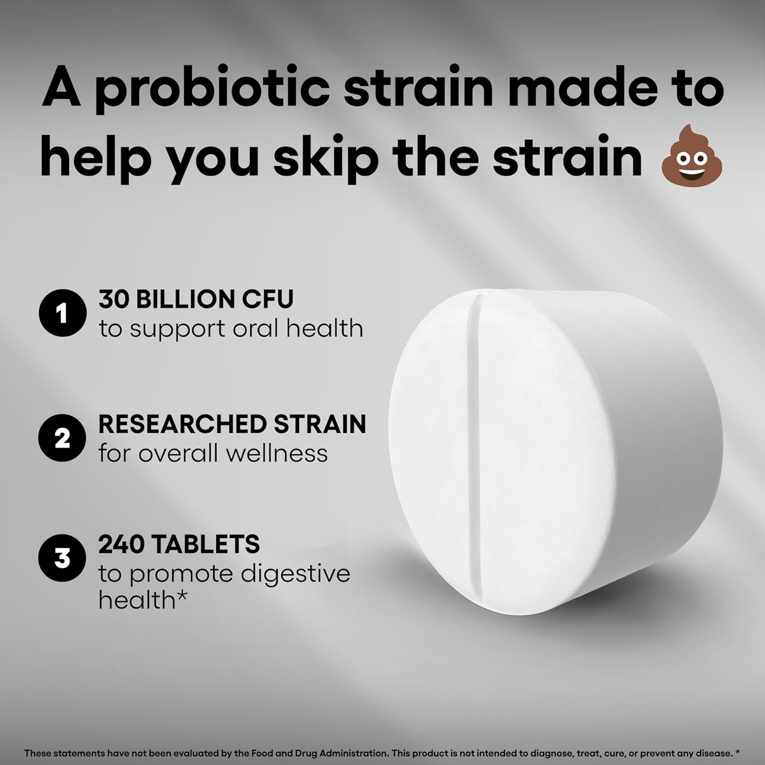 Lactobacillus Salivarius Probiotic Supplement 30 Billion CFU 240 Tablets Probiotics for Men & Women Supports Digestive & Dental Health Vegan Gluten Free Non-GMO (240, Lactobacillus Salivarius) - Image 7