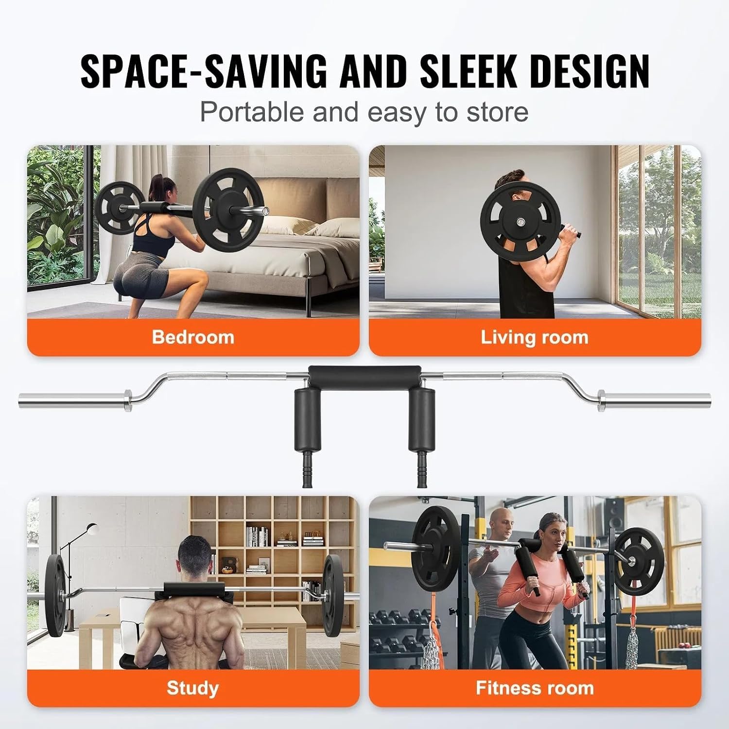 Barra De Sentadillas De Seguridad, Barra De Sentadillas De Fitness De 700 Libras, Accesorio De Barra De Sentadillas De Seguridad Con Almohadillas Para Hombros Y Brazos, Barras De Peso De 28 Mm De
