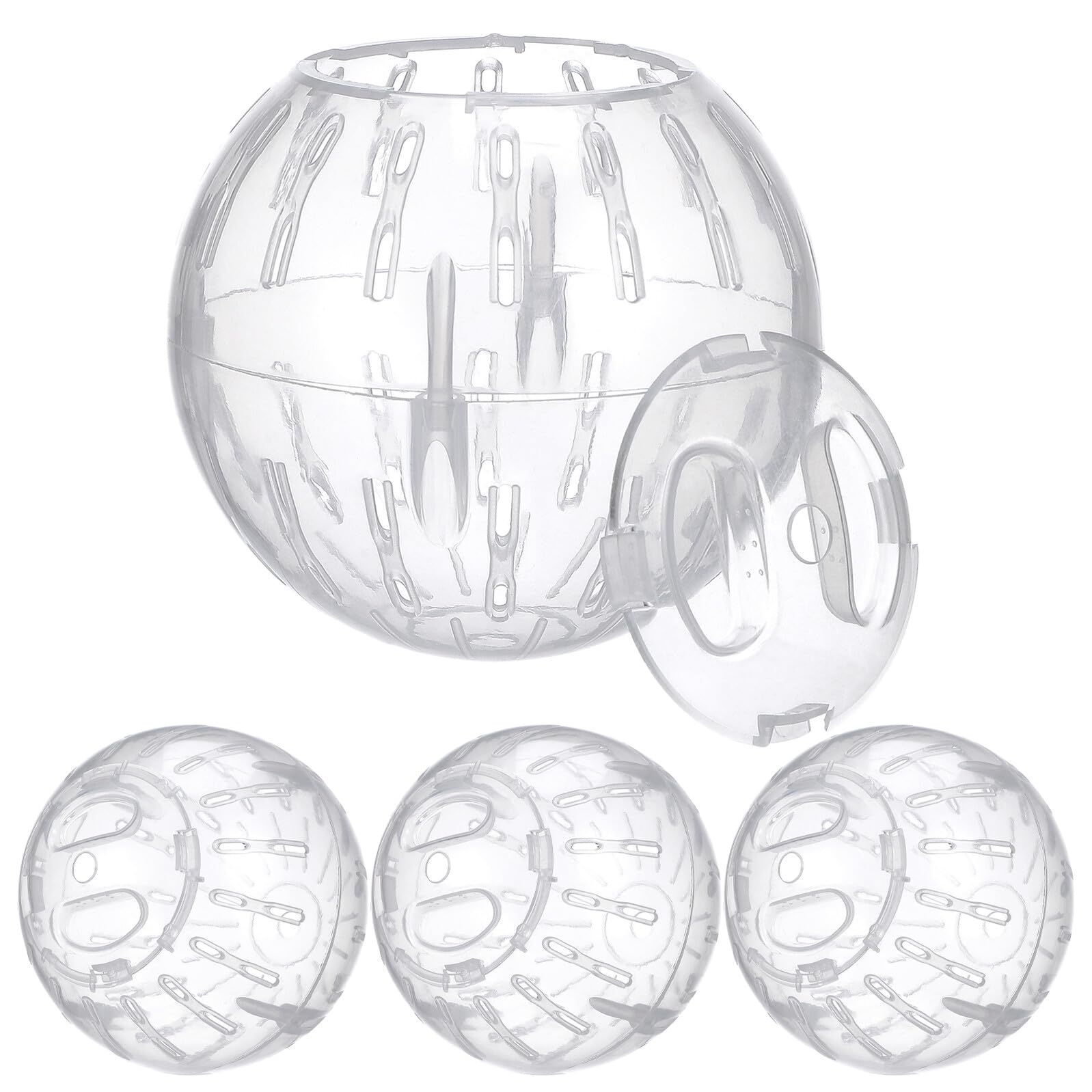 Boules de course pour hamsters nains Toddmomy en plastique portable lot de 4