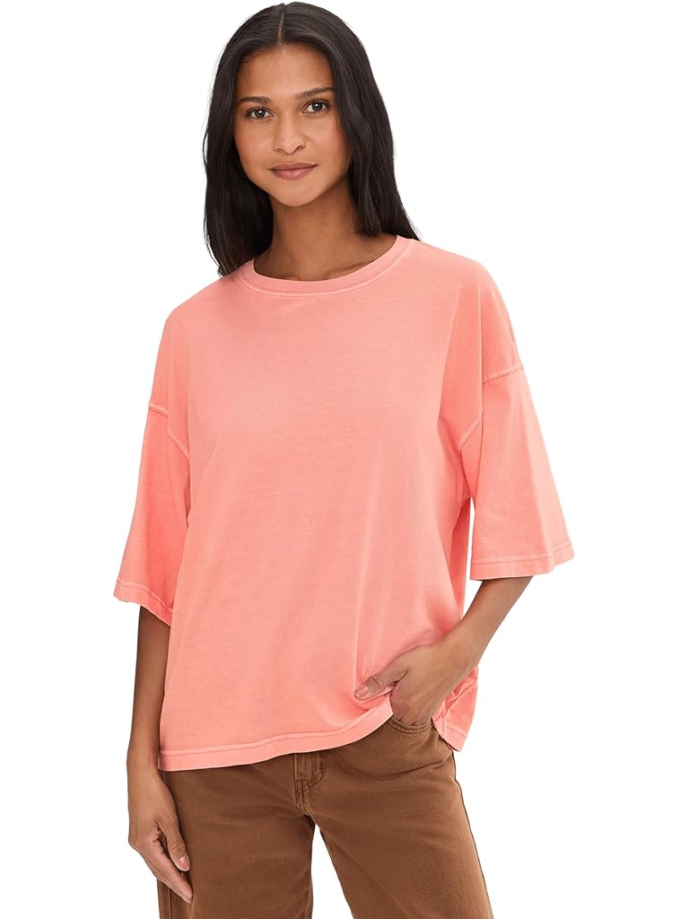 Coral Free People We The Free Perfect Oversized Tee