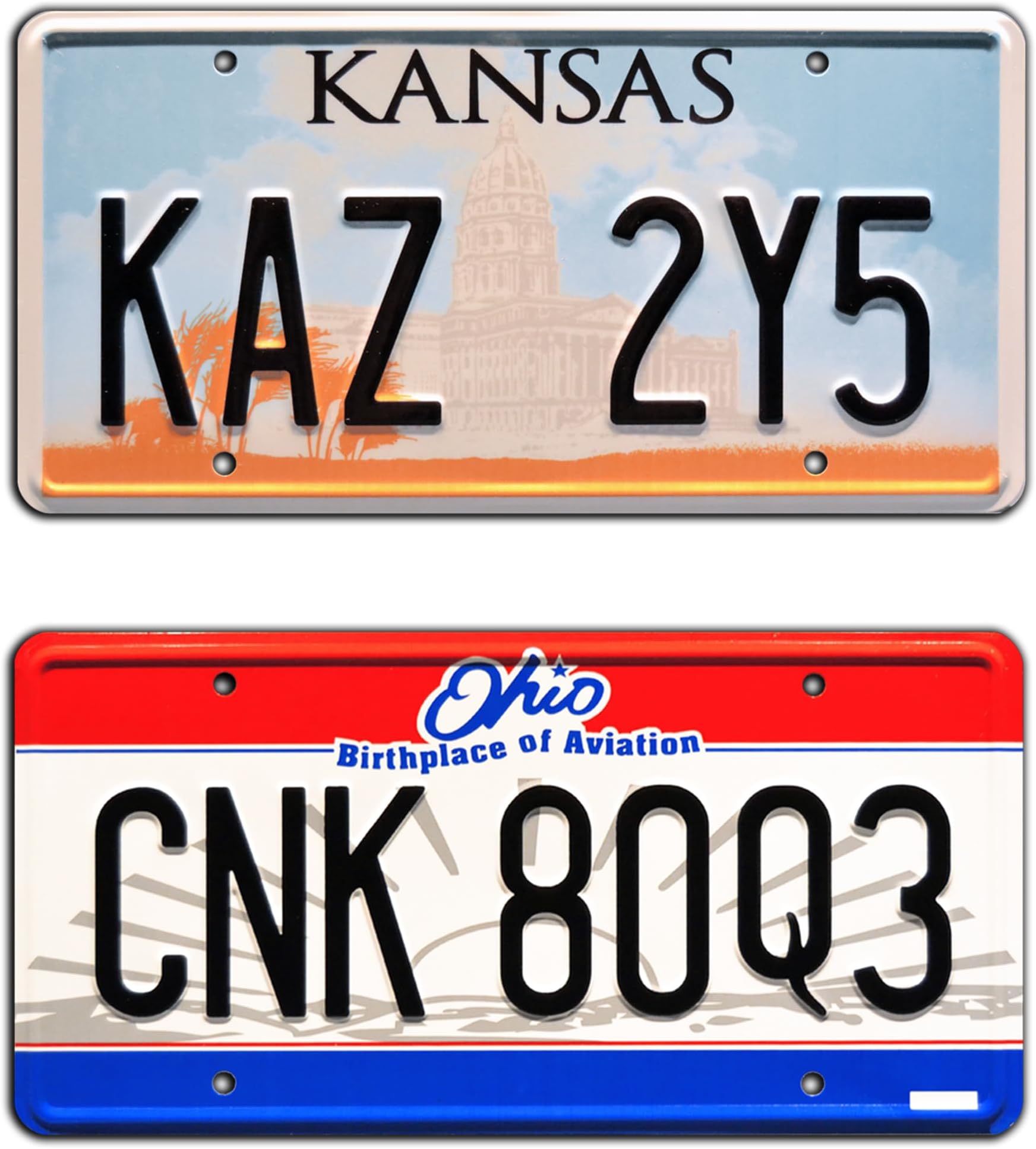 Winchester Impala | KAZ 2Y5 + CNK 80Q3 | Metal Stamped License Plates