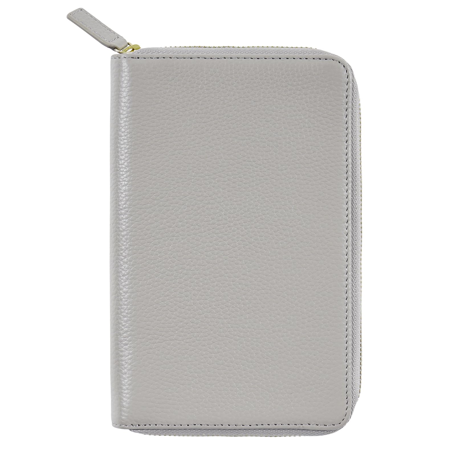 Moterm Reißverschluss Lederbezug für Weeks - Passend für Hobonichi Weeks und Weeks Mega Notebook Planer (Kiesel-Grau)