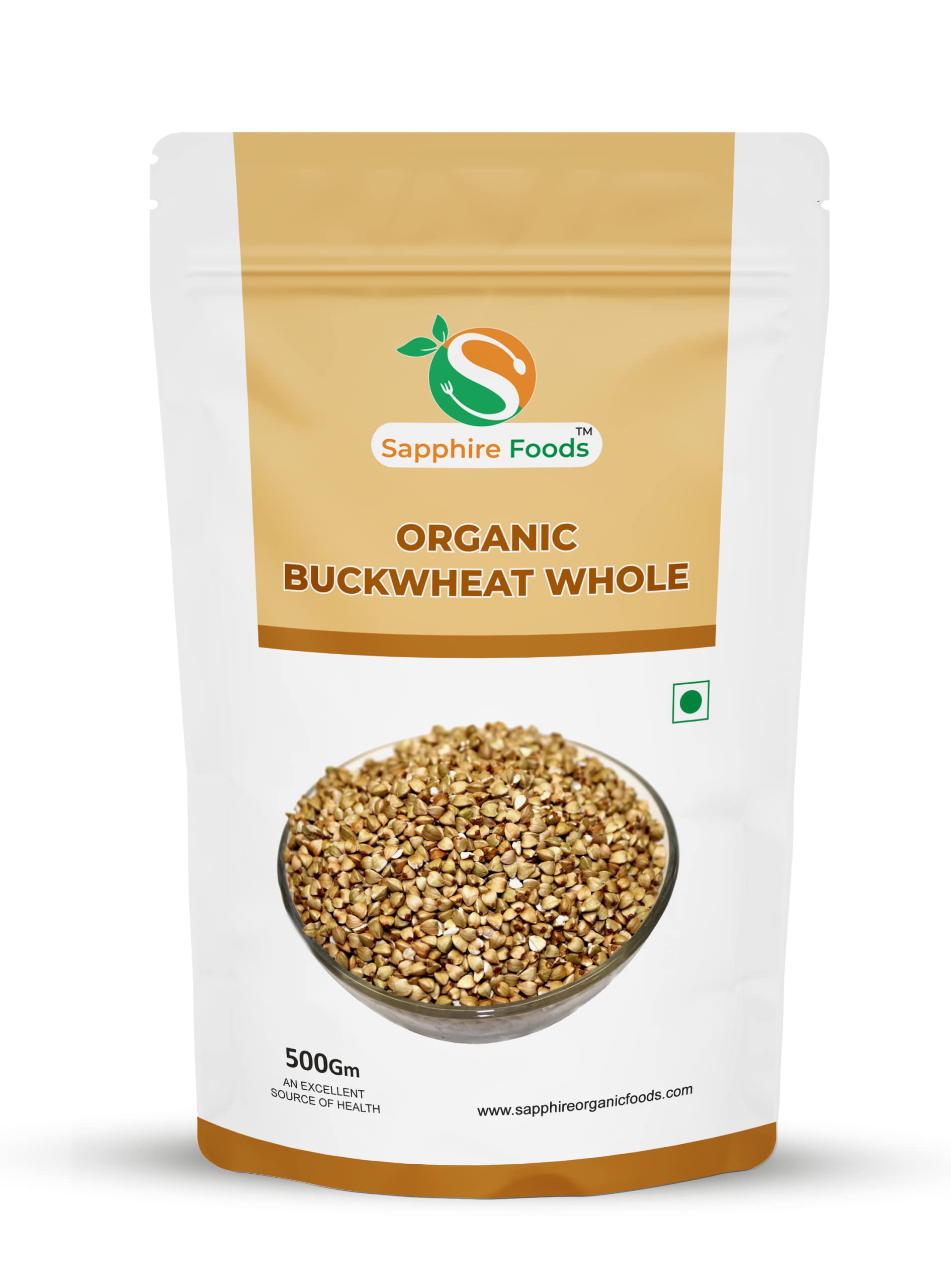 SAPPHIRE FOODS Buckwheat (Kuttu Giri) Hulled, Dehydrated, Gluten-Free | High in Plant Protein and Fibre | Soak and consume as porridge, Grind to make flour, Sprout to use in Salads (500g) (B0B7RH9HQN) Amazon Price History, Amazon Price Tracker