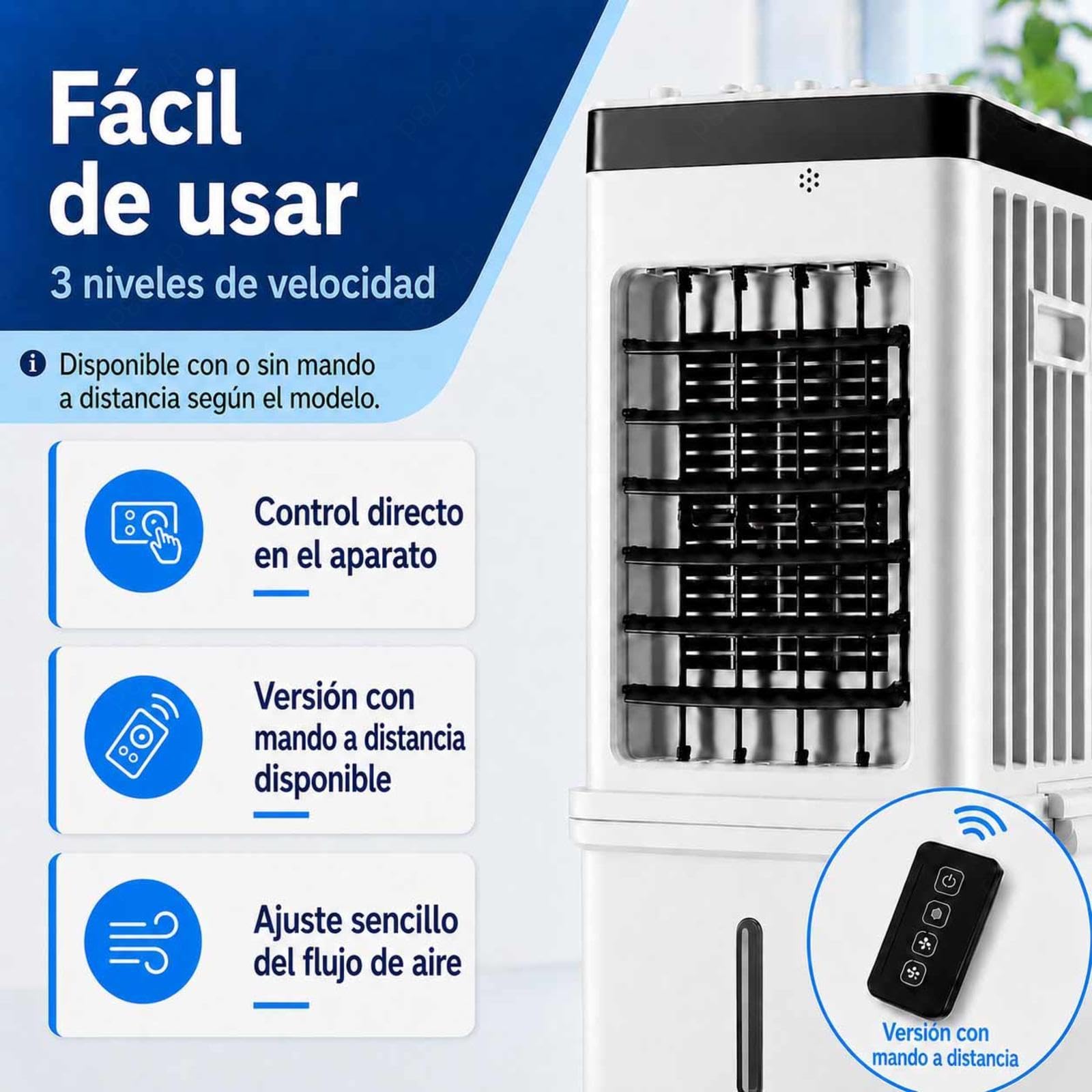 Aire Acondicionado PortáTil Sin Tubo Exterior Con HumidificacióN 36–45 DB DepóSito De Agua ExtraíBle De MáS De 10 L Enfriador De Aire Con Temporizador De 8 Horas Para La Oficina En Casa,A