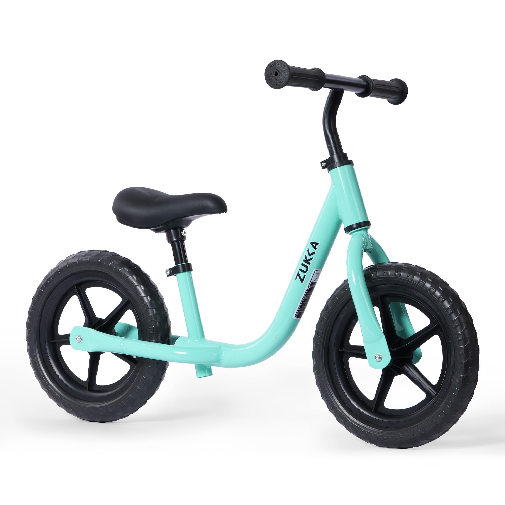 ZUKKA 12-inch Balance Bike with dimensions and age range