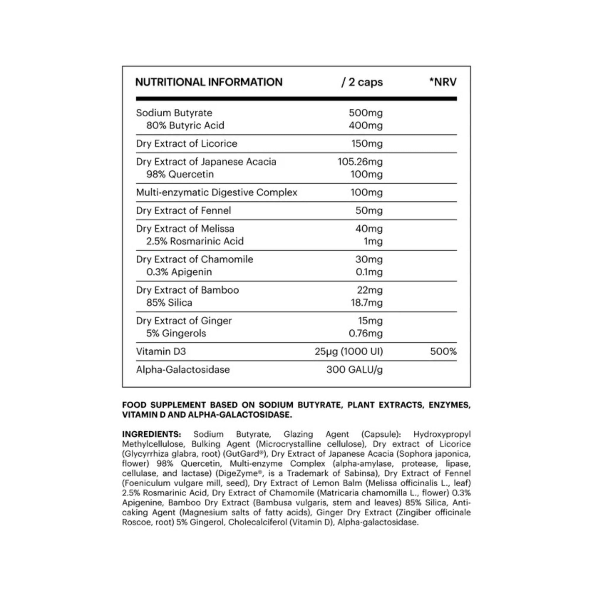 Enzimi Digestivi DigeZyme Butirrato GutGard 60 Capsule be levels