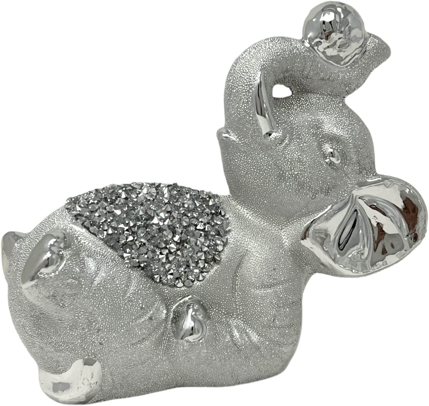✨ Juego De 3 Elefantes De Cristal Triturado Brillante: Adorno De Lujo Para El Hogar O Regalo Elegante 🐘