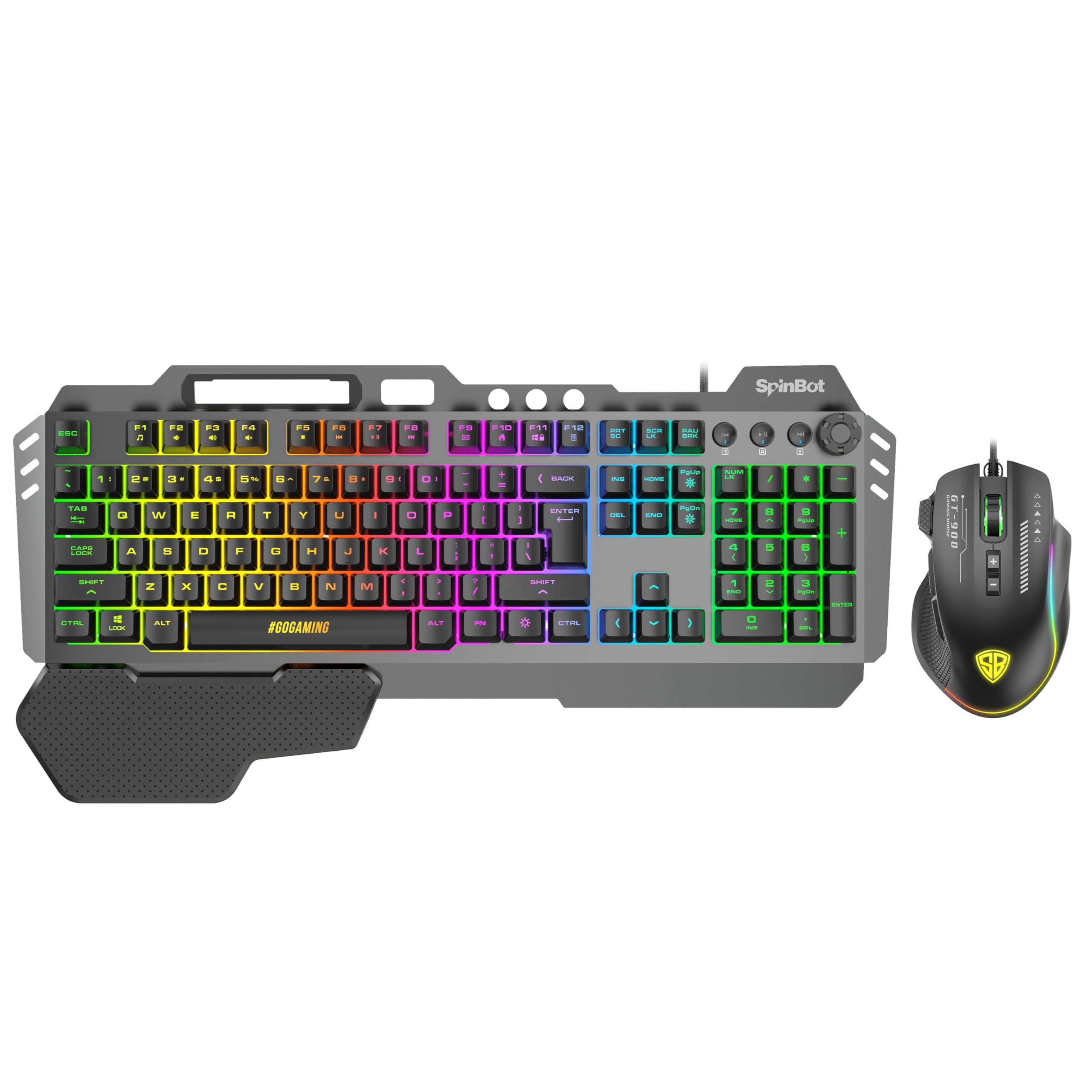 SpinBot Rage K20 Gaming Keyboard & Clutch GT900 Mouse Combo