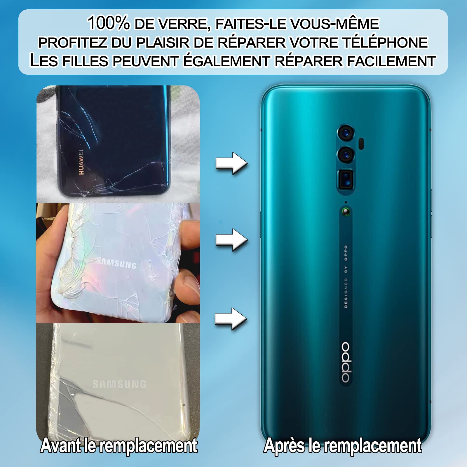 Vitre Arrière (cache Batterie) Pour Oppo Reno 10x Zoom - Vert, Neuf