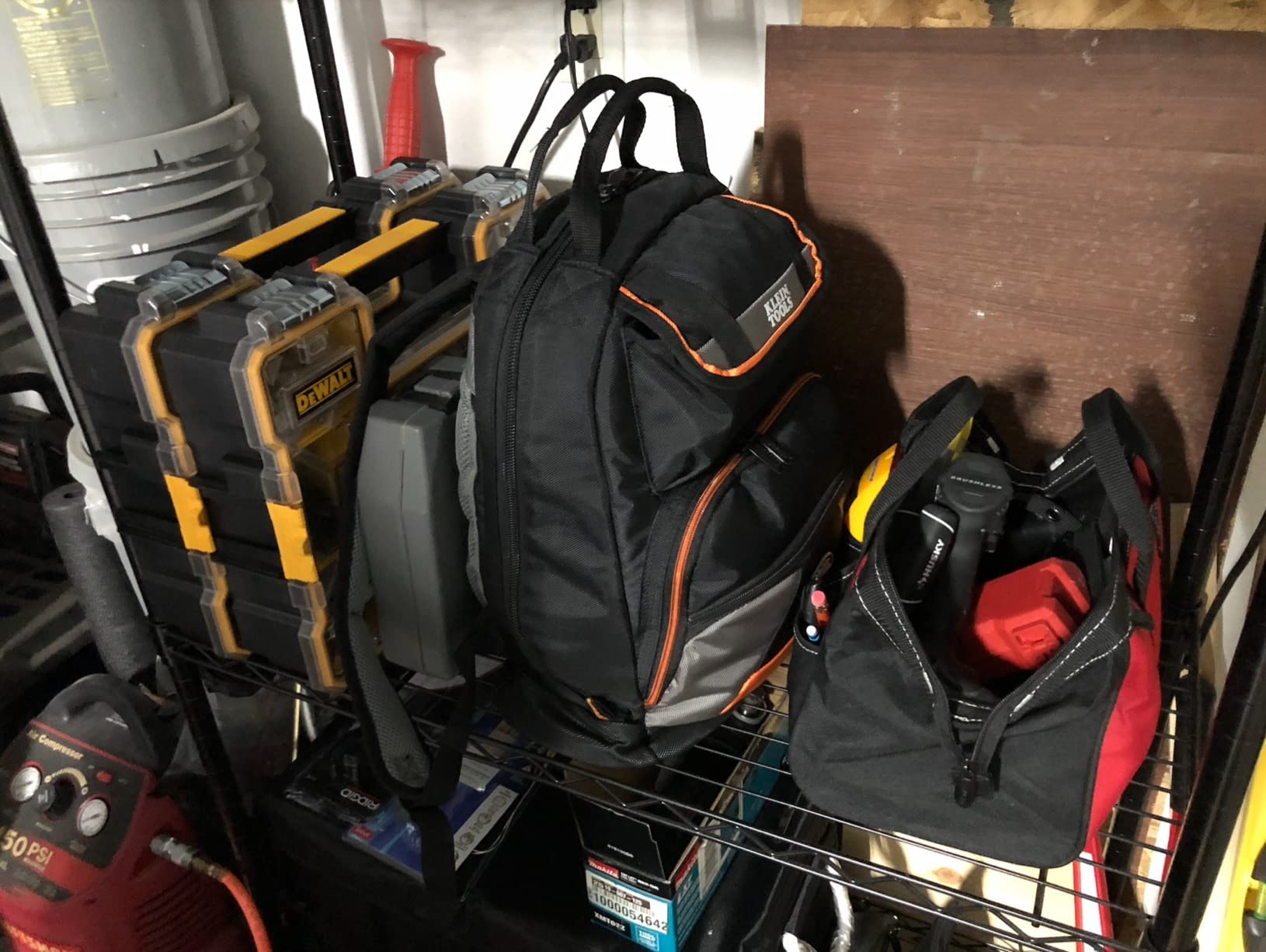 15/mo Finance Klein Tools 55475 Tool Bag Backpack, Heavy Duty Tradesman Pro Tool Organizer