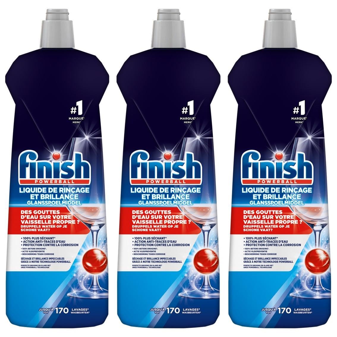 Finish - Líquido de enjuague (3 x 800 ml)