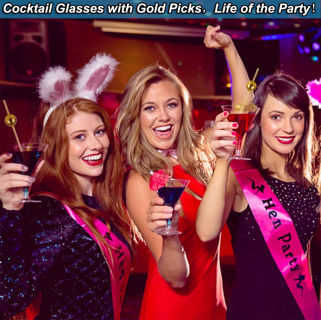 200pcs Cocktail Picks+54 Plastic Martini Glasses Disposable Martini Glasses for Parties, 7 Oz Disposable Cocktail Glass with Party Toothpicks for Appetizers,Plastic Martinis Cups for Margarita