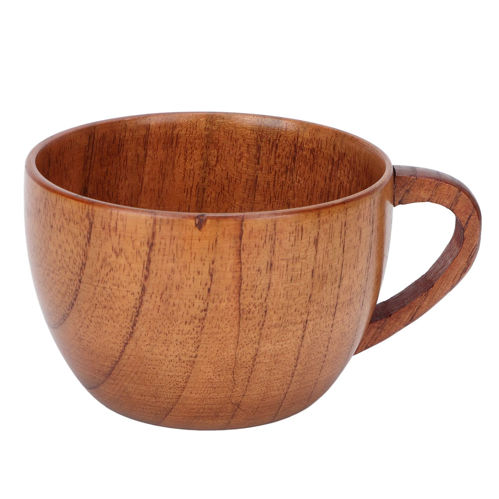 Holz Kaffeebecher Tee Tasse Retro Design Flacher Boden Mit Griff Aus Hochwertigem Jujube Holz Für Zuhause Schule Büro