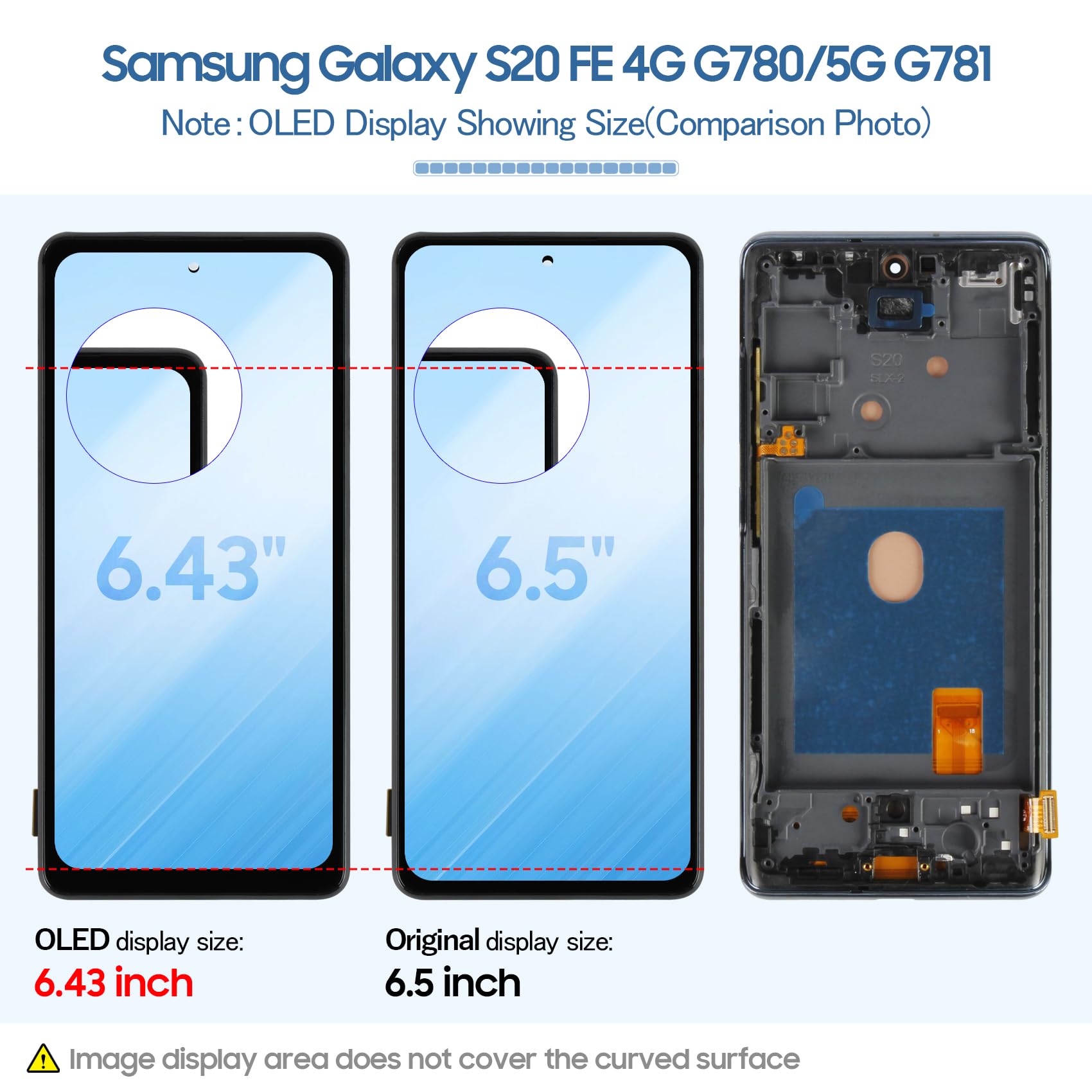 Amazon.com: Olivechard S20 FE 4G G780/5G G781 OLED LCD Display +