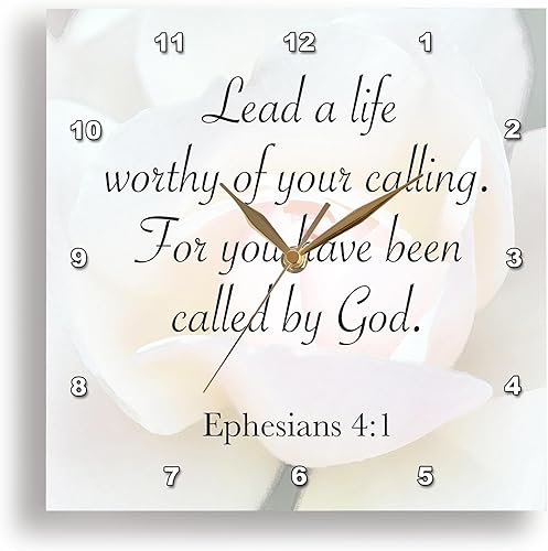 3dRose Lead a Life Worth of Your Calling Bible Verse on Pastel Rose... - Relojes de pared (DPP_328451_3) 3dRose Lead a Life Worth of Your Calling Bible Verse on Pastel Rose... - Relojes de pared (DPP_328451_3)
