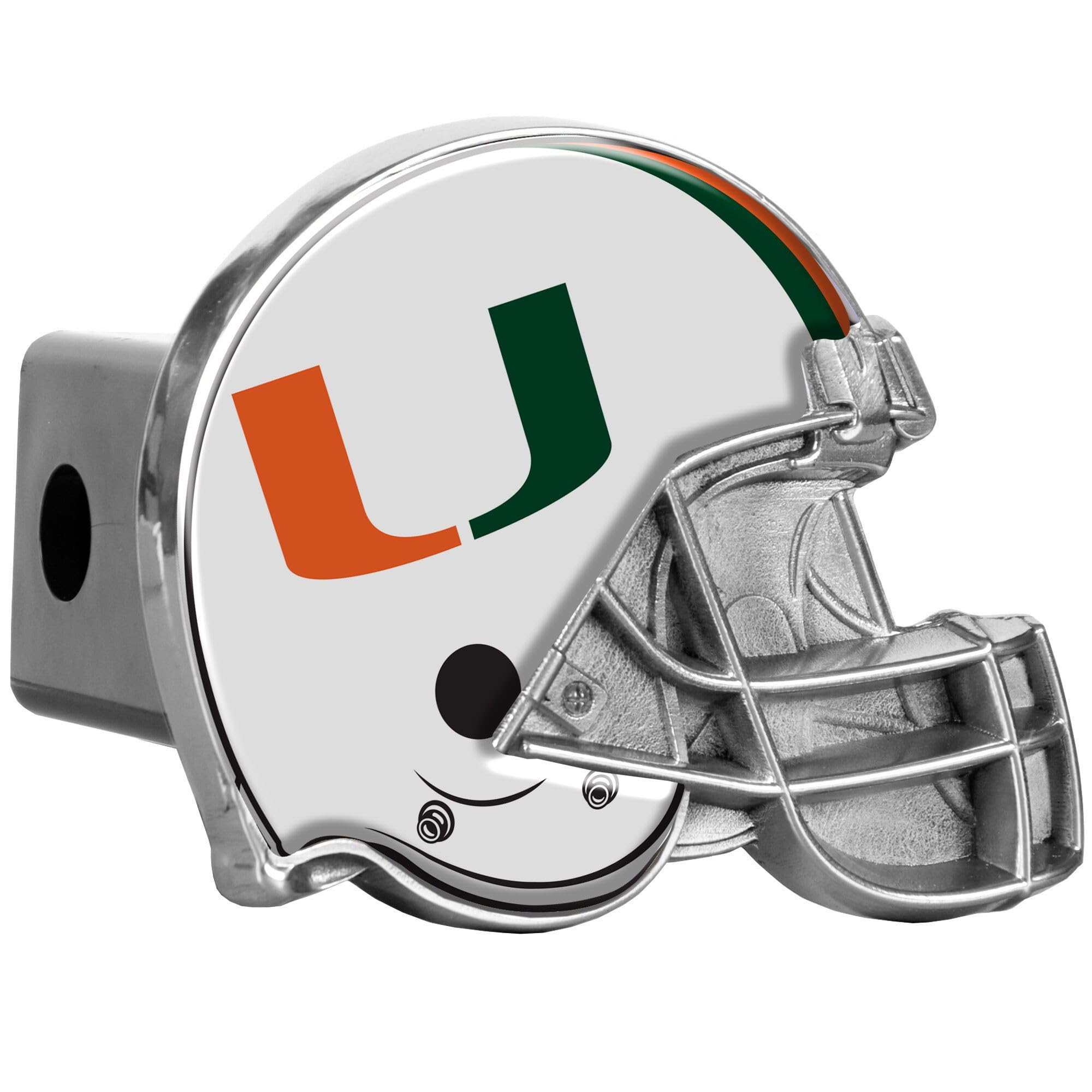 Miami Hurricanes Metal face Helmet 3D Polyurethane Domed Plastic Trailer Hitch Cover Car-Truck-SUV 2