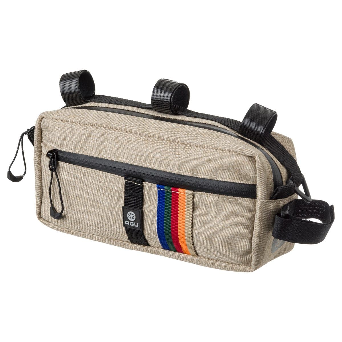 AGU Sacoche de Guidon pour Vélo Bar Bag, Sacoche de Guidon 2 litres, Hydrofuge, Réfléchissante, Montage Simple, 100 % Polyester Recyclé - Vintage