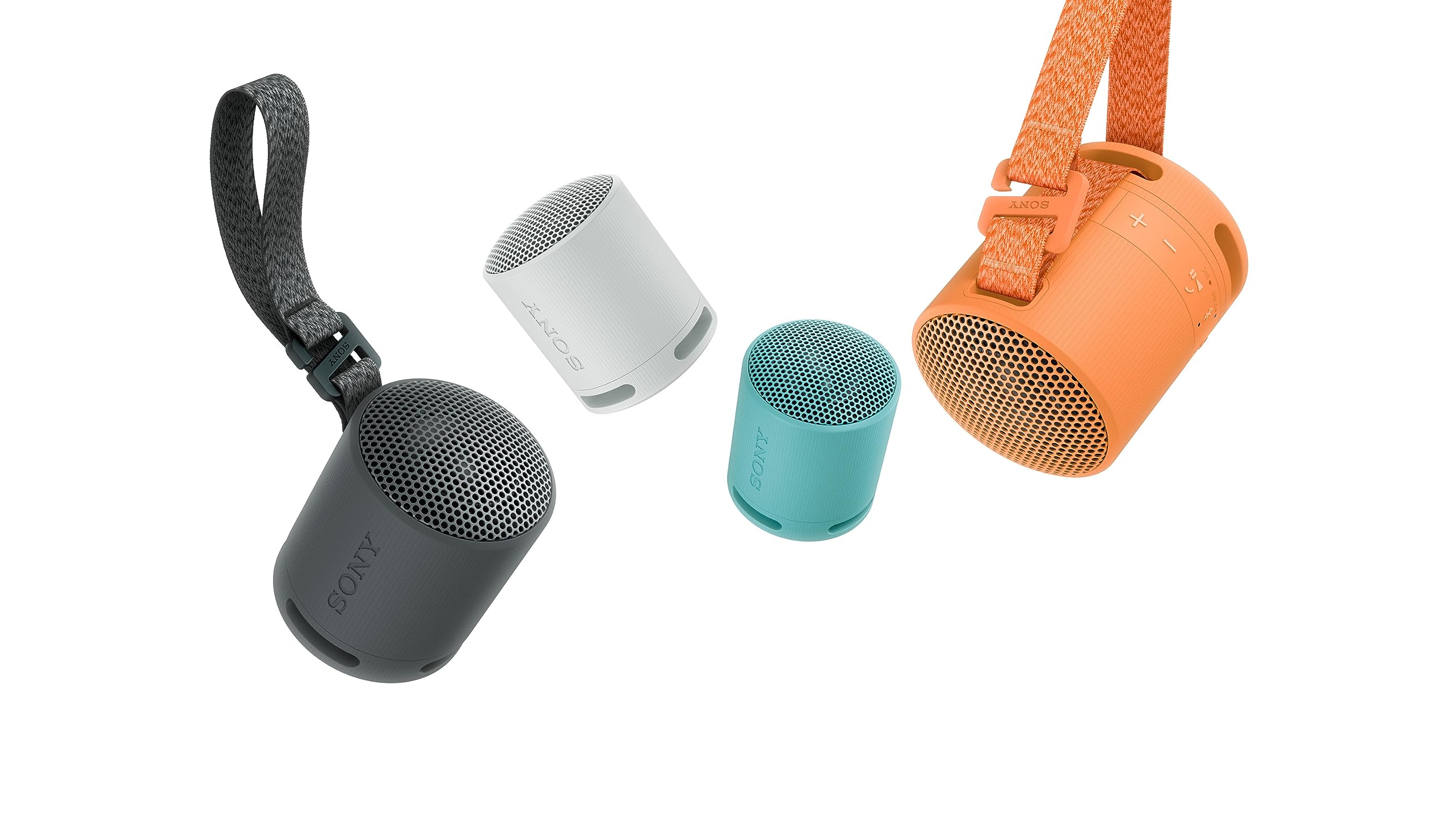 Sony SRS-XB100 - Kabelloser Bluetooth-Lautsprecher, tragbar, leicht, kompakt, Outdoor, Reise, langlebig, IP67 wasser- und staubdicht, 16 Std Akku, Trageriemen, Freisprechfunktion, schwarz