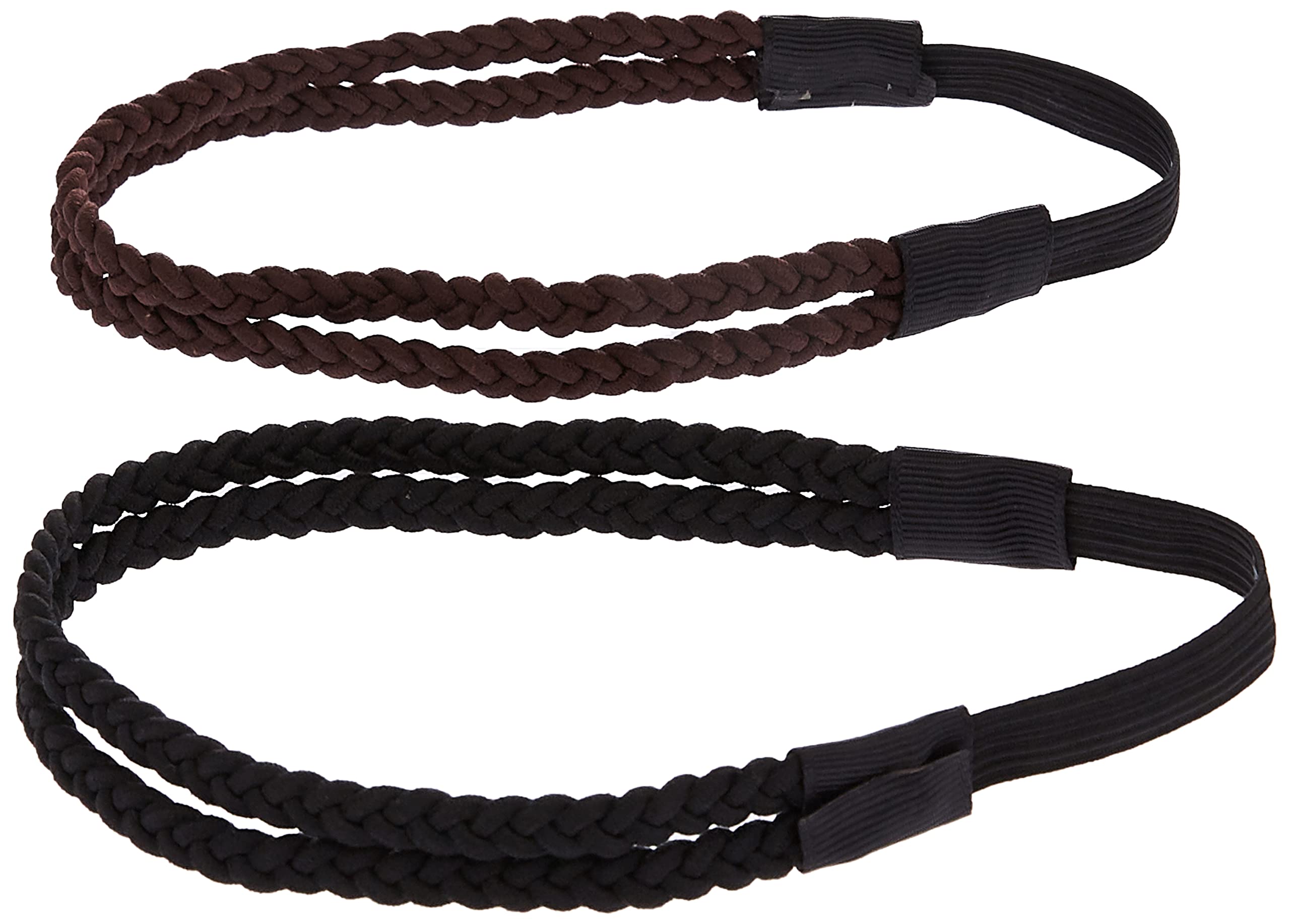 Hair Band, Black/Brown, Pack of 2, One Size