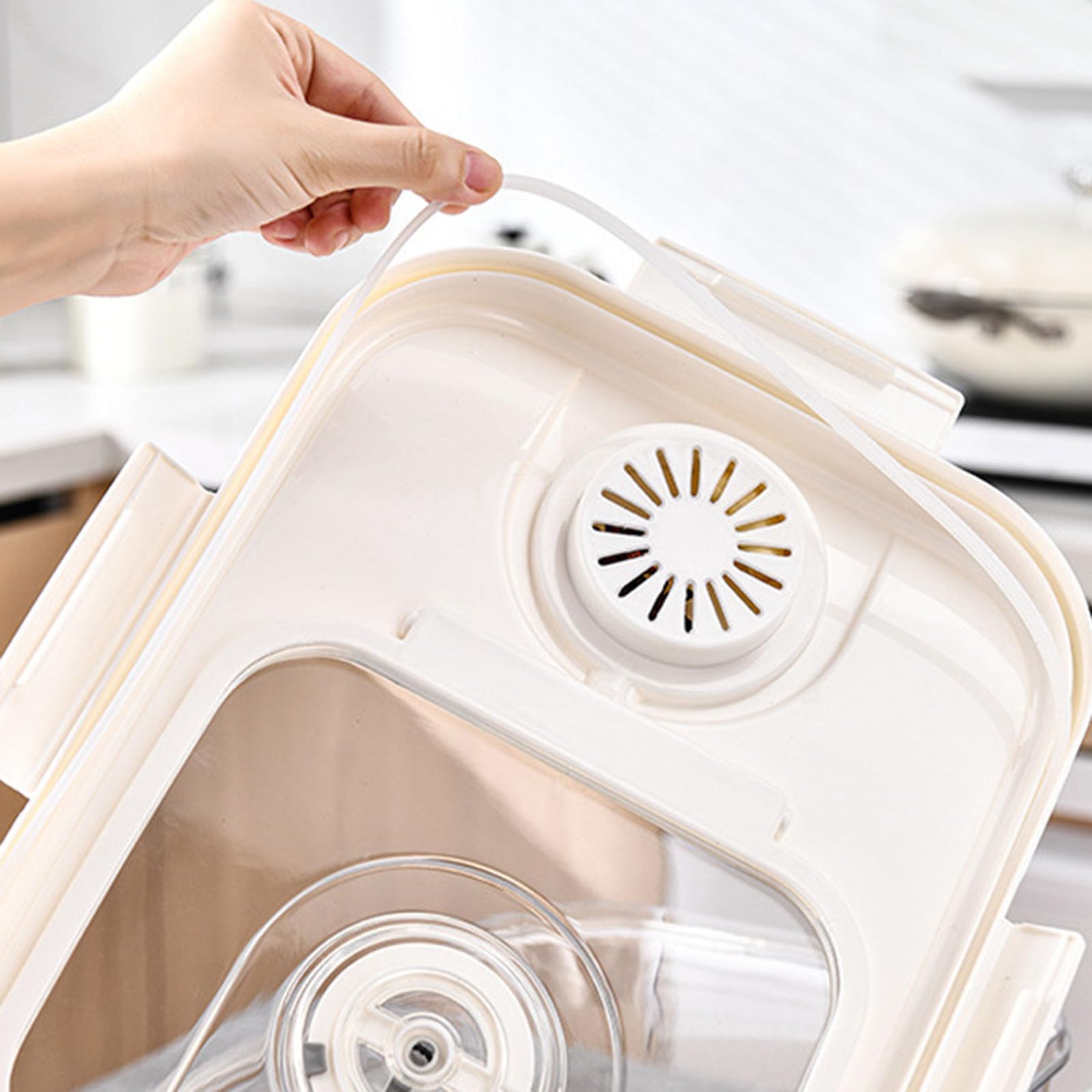 Contenitore di immagazzinaggio del riso del grano chiaro della scatola di immagazzinaggio di grande capacità forniture per la famiglia per la raccolta di fagi