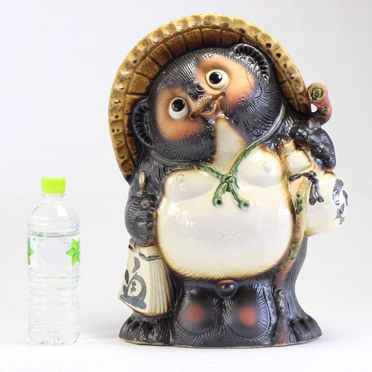 狸の置物 陶器製 提灯付き　高さ85センチ 狸の置物 陶器製 提灯付き 高さ85センチ 狸の置物 陶器製 提灯付き 高