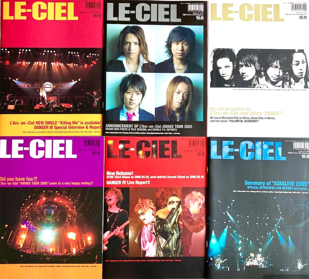 Amazon.co.jp: ラルク 会報 ルシエル LECIEL No.42〜No.47 6冊セット 