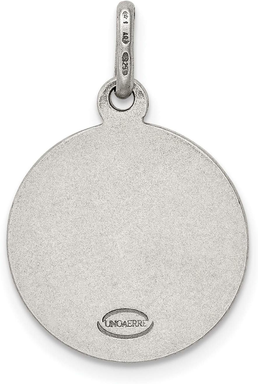 Sterling Silver Angel Pendant Necklace Featuring Cherub Medal for Women or Unisex Wear, Christian Faith Jewelry with Divine Symbolism, Spiritual Guardian Charm for Baptism or Confirmation