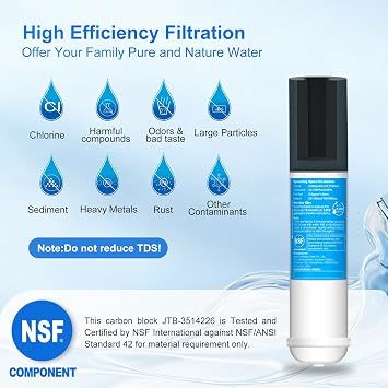 Inline Water Filter Kit for Refrigerator and Ice Maker,1/4 Quick Connect Post Carbon Filter Replacement for Reverse Osmosis System with Feed Water Valve,1/4 Water Line and Fittings